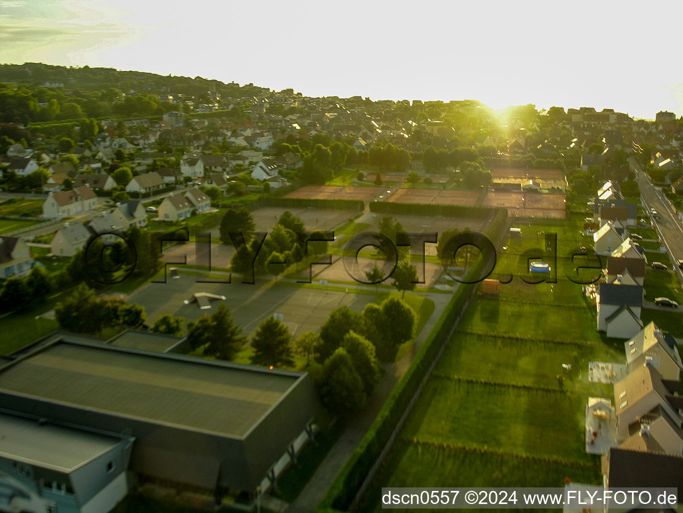 Villers-sur-Mer dans le département Calvados, France vue d'en haut