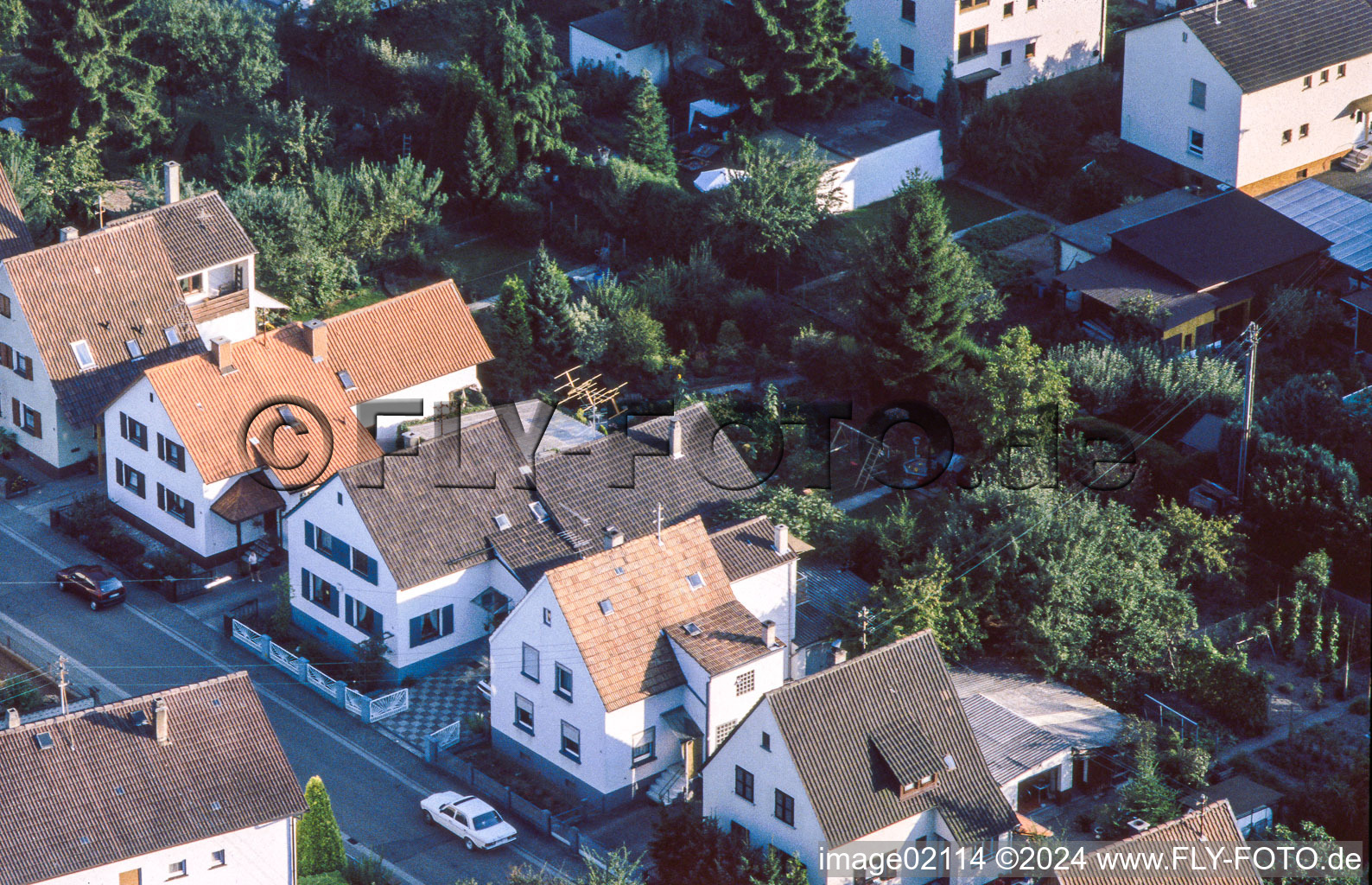 Vue aérienne de Garden City Waldstrasse depuis le ballon à Kandel dans le département Rhénanie-Palatinat, Allemagne