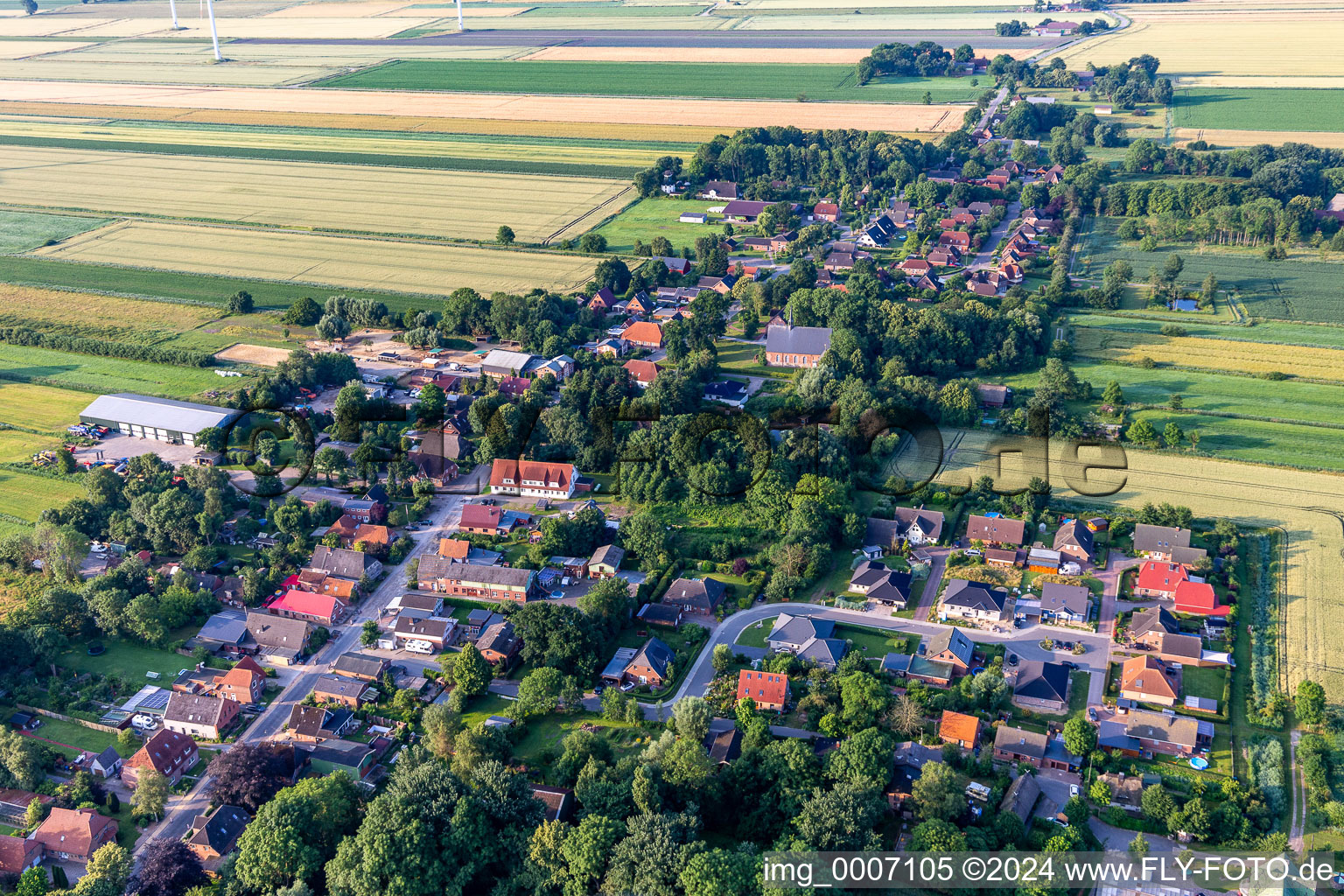 Vue aérienne de Barlt dans le département Schleswig-Holstein, Allemagne