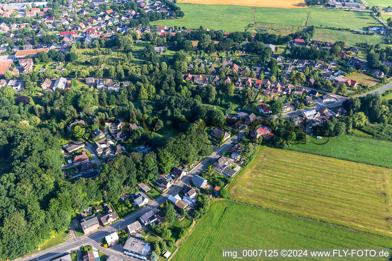 Vue aérienne de Burg dans le département Schleswig-Holstein, Allemagne