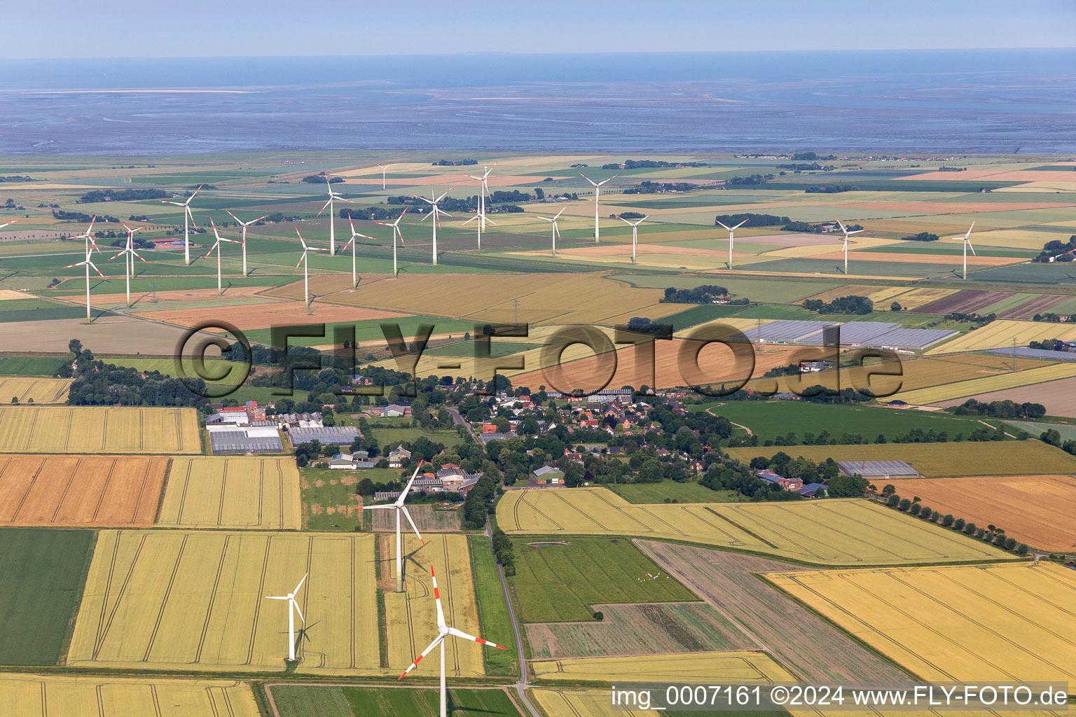 Vue aérienne de Schülp dans le département Schleswig-Holstein, Allemagne