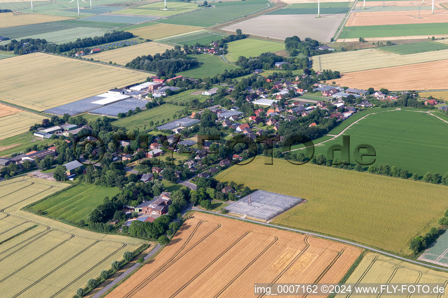 Vue aérienne de Schülp dans le département Schleswig-Holstein, Allemagne