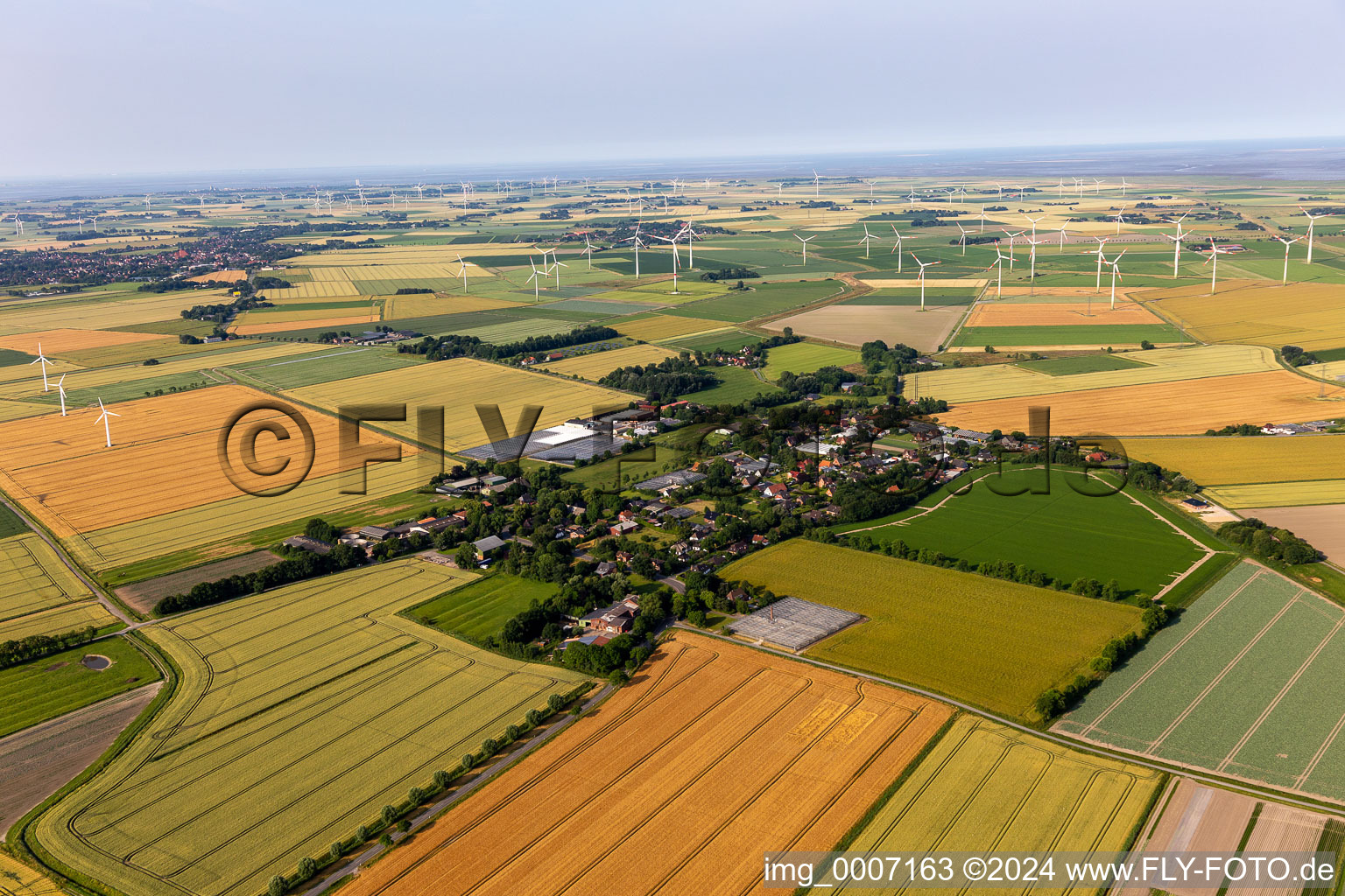 Photographie aérienne de Schülp dans le département Schleswig-Holstein, Allemagne