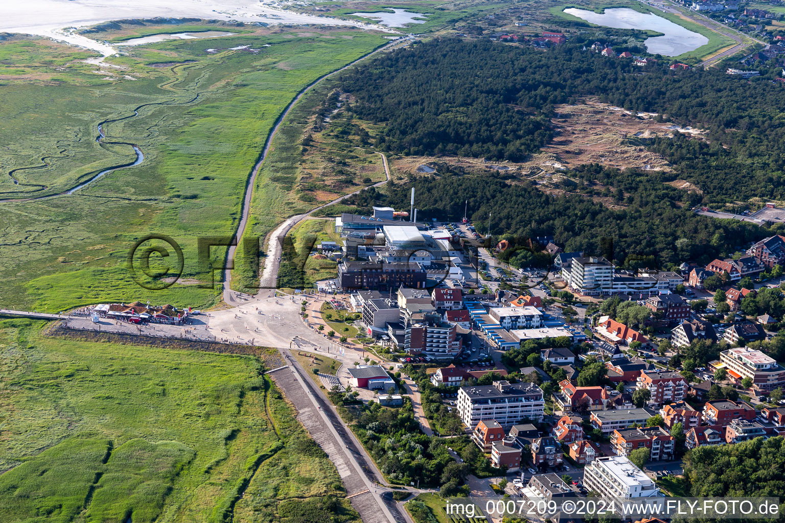 Vue aérienne de Quartier Bad Sankt Peter in Sankt Peter-Ording dans le département Schleswig-Holstein, Allemagne