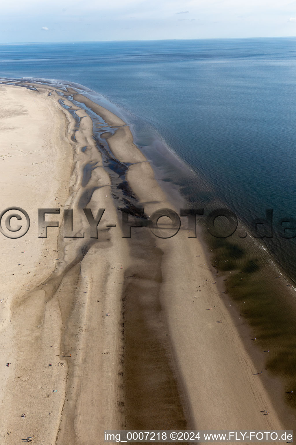 Vue aérienne de Plage à le quartier Ording in Sankt Peter-Ording dans le département Schleswig-Holstein, Allemagne