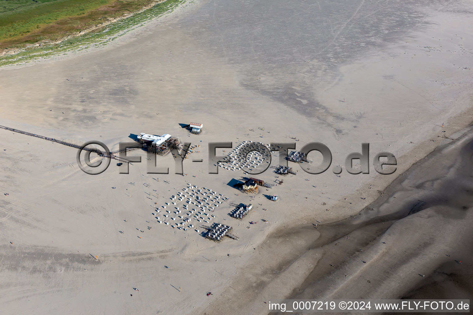 Vue aérienne de Jetée Sankt Peter-Ording à le quartier Ording in Sankt Peter-Ording dans le département Schleswig-Holstein, Allemagne