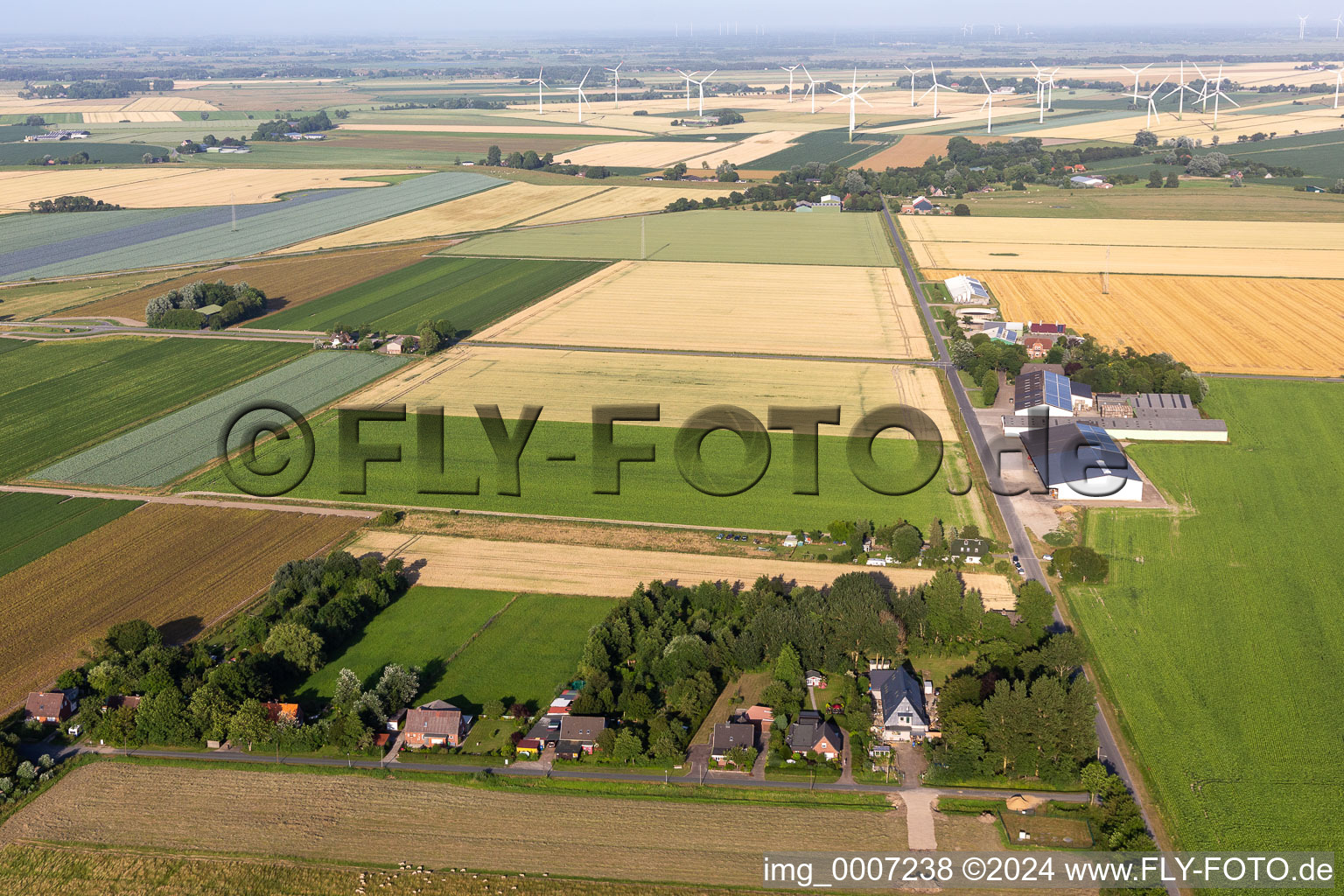 Vue aérienne de Karl Ernst Eggers à Karolinenkoog dans le département Schleswig-Holstein, Allemagne