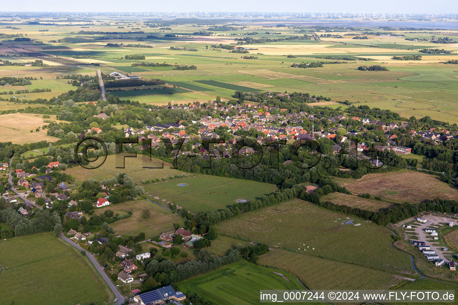 Vue aérienne de Quartier Osterende in Tating dans le département Schleswig-Holstein, Allemagne