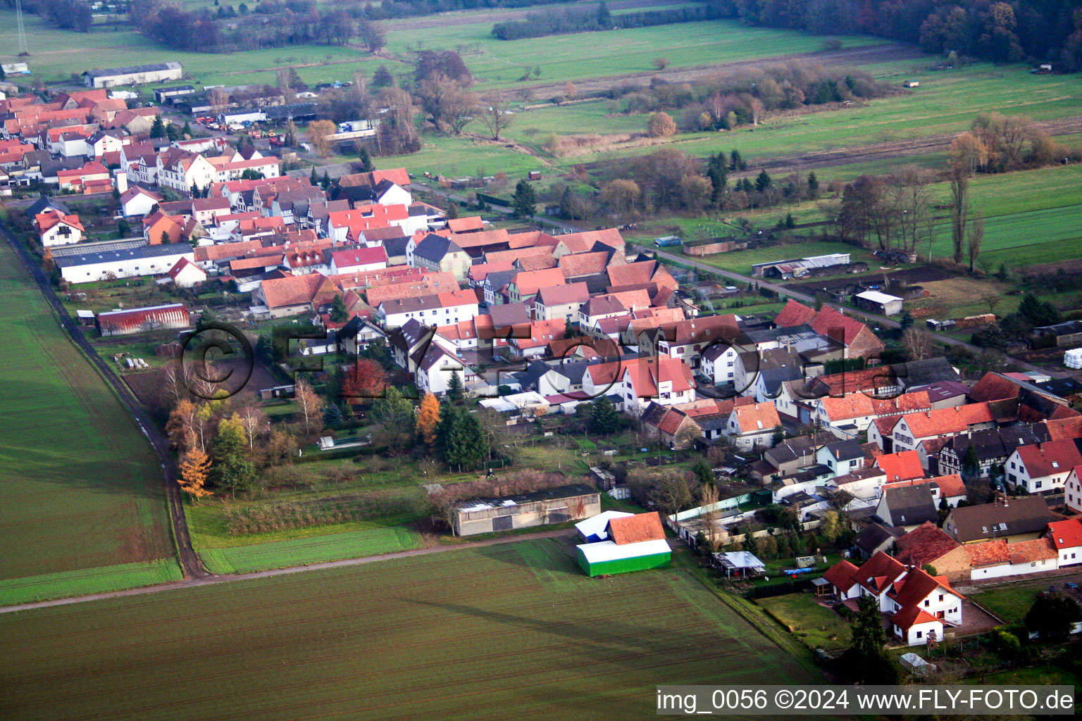 Vue aérienne de Sarrestr à Kandel dans le département Rhénanie-Palatinat, Allemagne