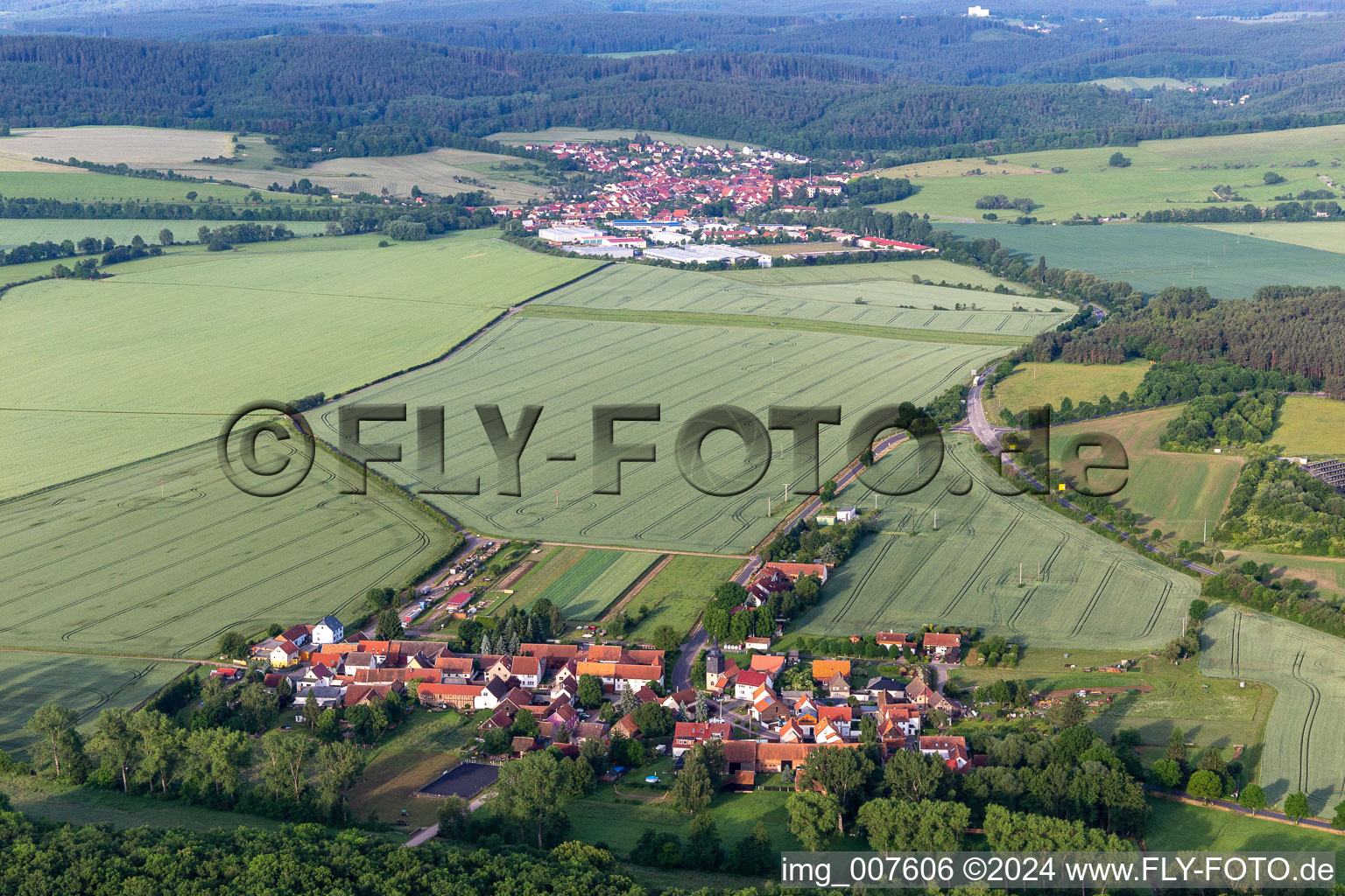 Vue aérienne de Quartier Wipperoda in Georgenthal dans le département Thuringe, Allemagne