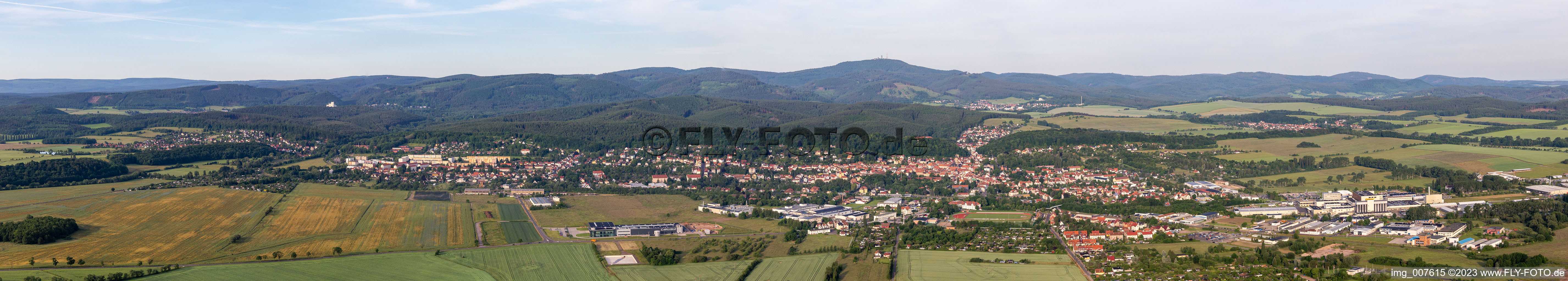 Vue aérienne de Panorama à Waltershausen dans le département Thuringe, Allemagne