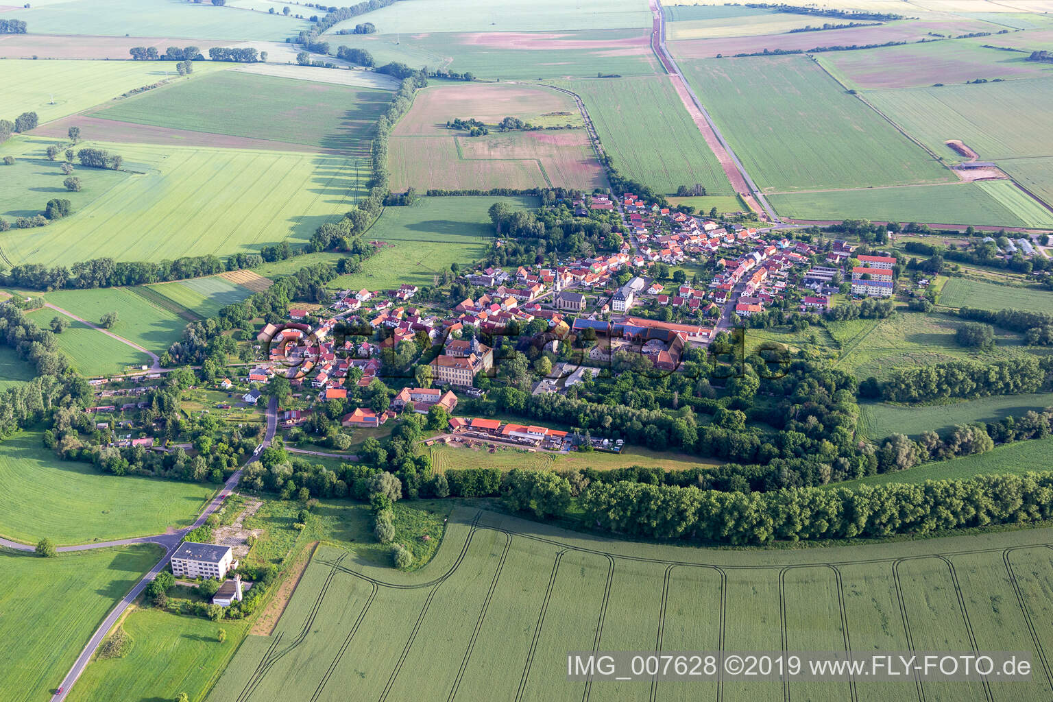 Vue aérienne de Friedrichswerth dans le département Thuringe, Allemagne