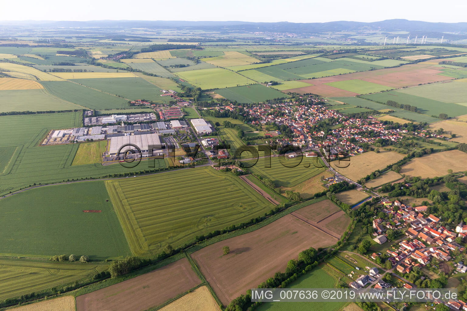 Photographie aérienne de Sonneborn dans le département Thuringe, Allemagne