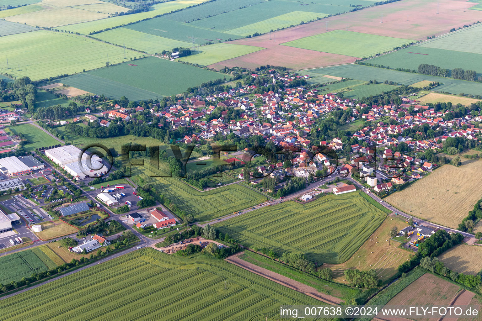 Vue oblique de Sonneborn dans le département Thuringe, Allemagne