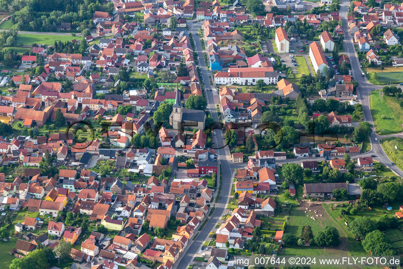 Vue aérienne de goldbach dans le département Thuringe, Allemagne