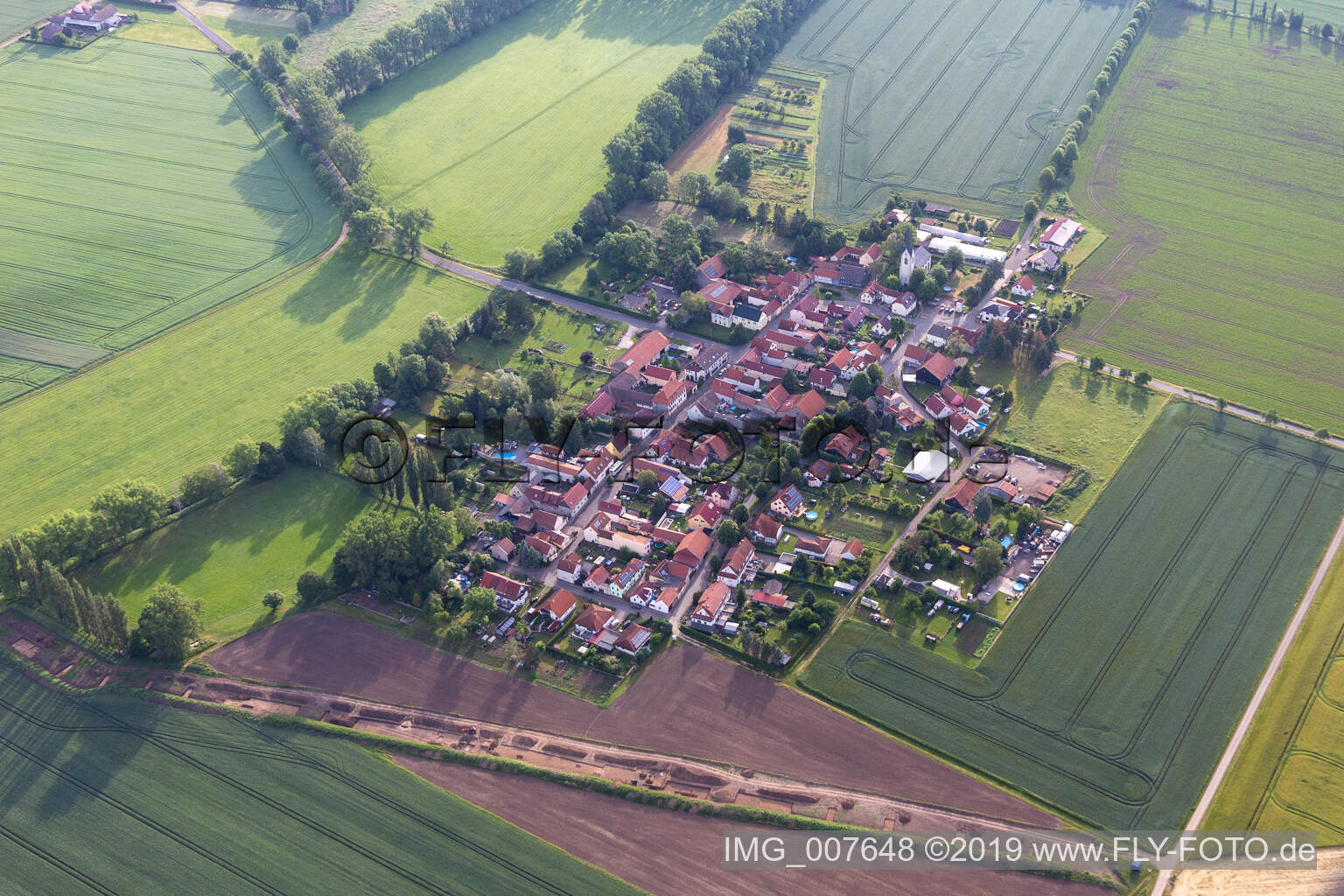 Vue aérienne de Pfullendorf dans le département Thuringe, Allemagne