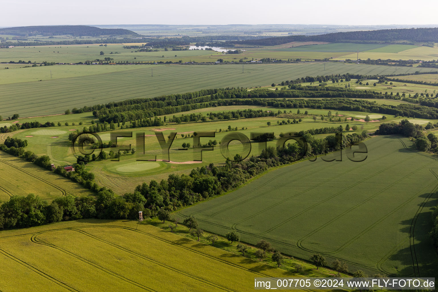 Photographie aérienne de Club de golf de Thuringe Drei Gleichen Mühlberg eV à le quartier Mühlberg in Drei Gleichen dans le département Thuringe, Allemagne