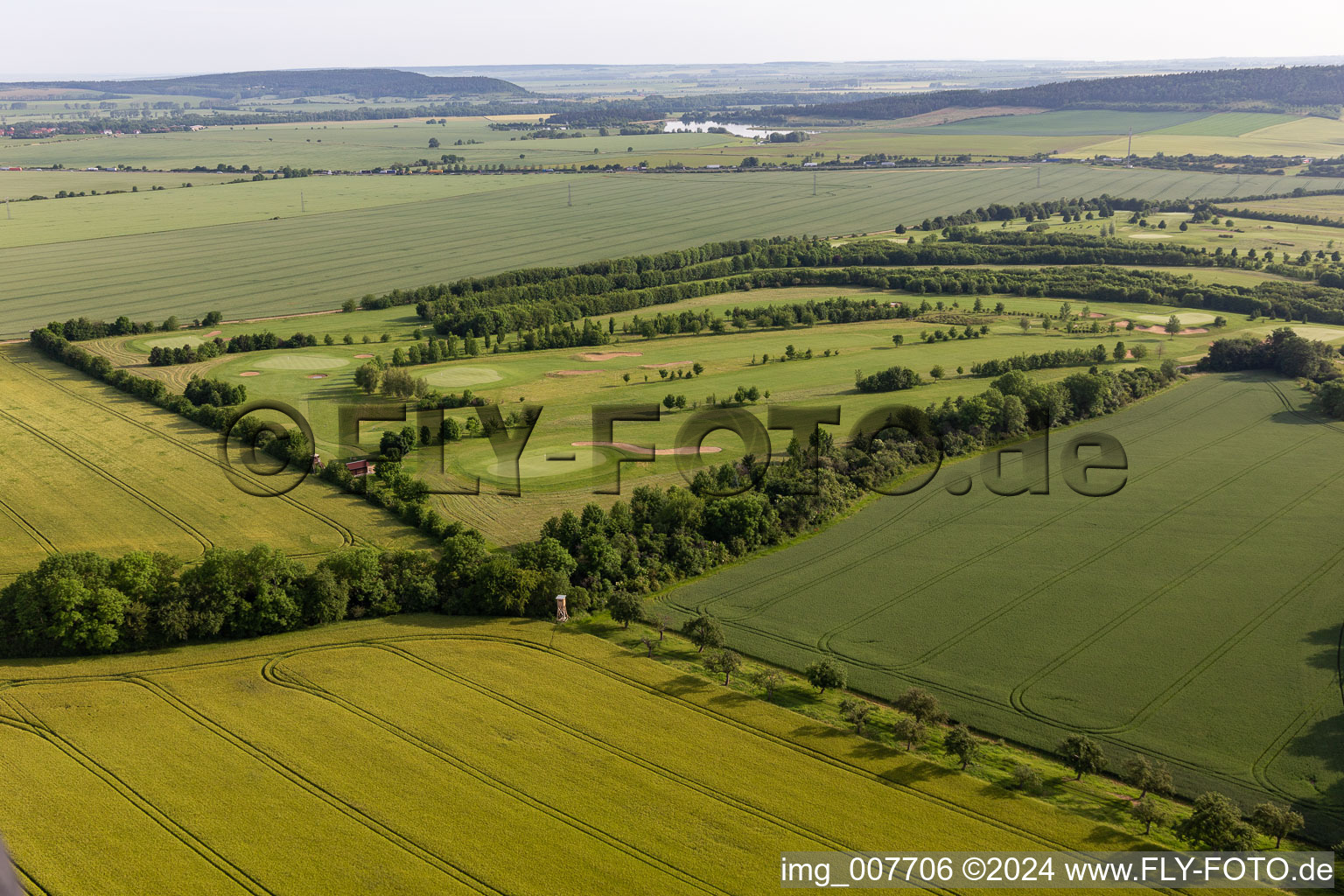 Club de golf de Thuringe Drei Gleichen Mühlberg eV à Mühlberg dans le département Thuringe, Allemagne d'en haut