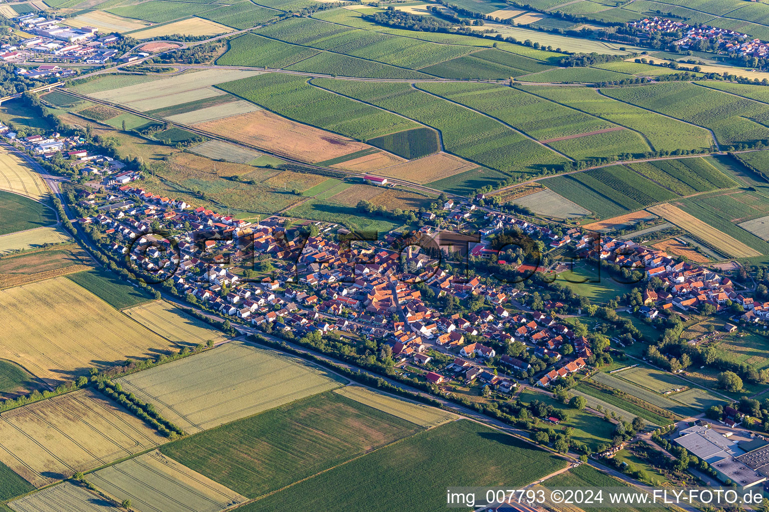 Vue aérienne de Quartier Kapellen in Kapellen-Drusweiler dans le département Rhénanie-Palatinat, Allemagne