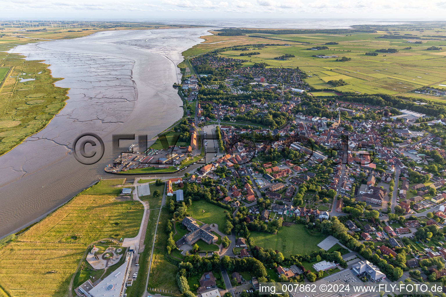 Tönning dans le département Schleswig-Holstein, Allemagne d'en haut