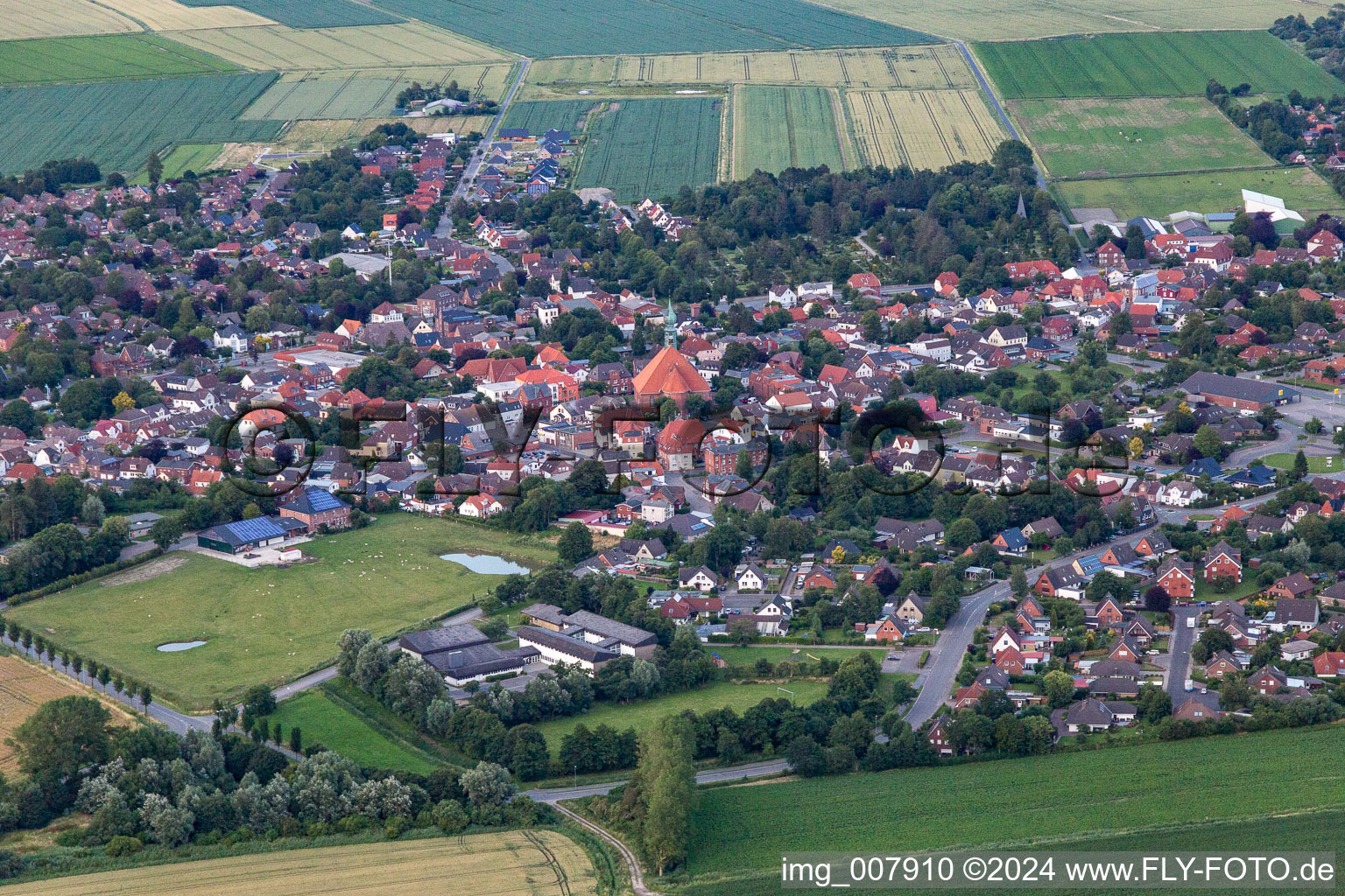 Photographie aérienne de Norddeich dans le département Schleswig-Holstein, Allemagne