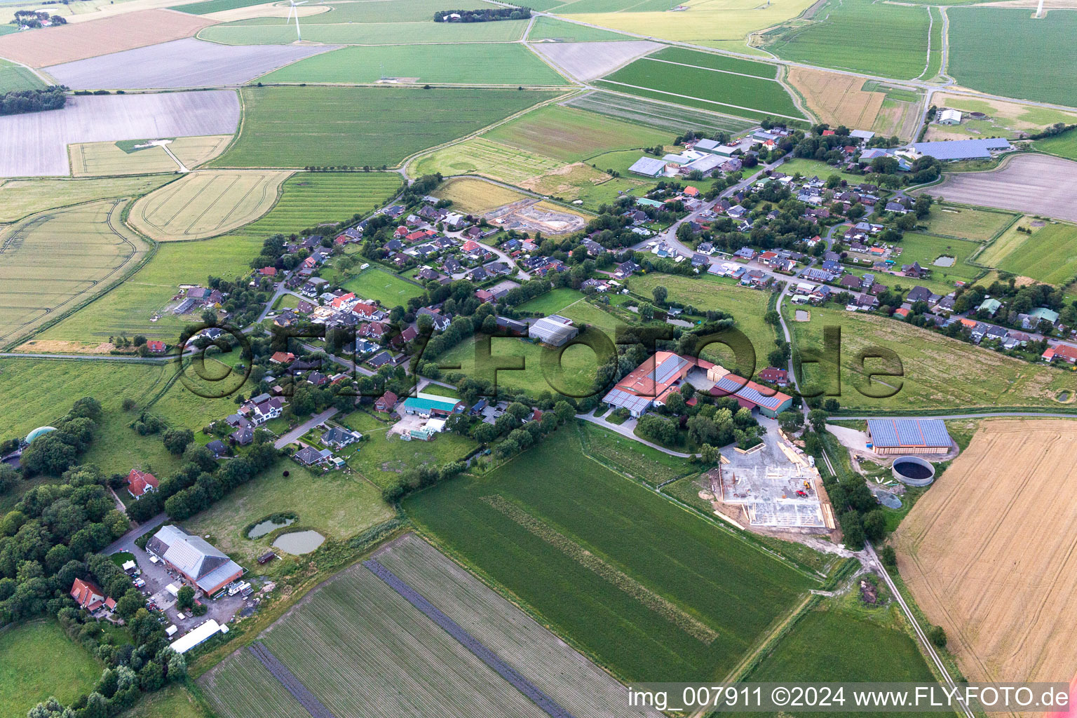 Vue oblique de Norddeich dans le département Schleswig-Holstein, Allemagne