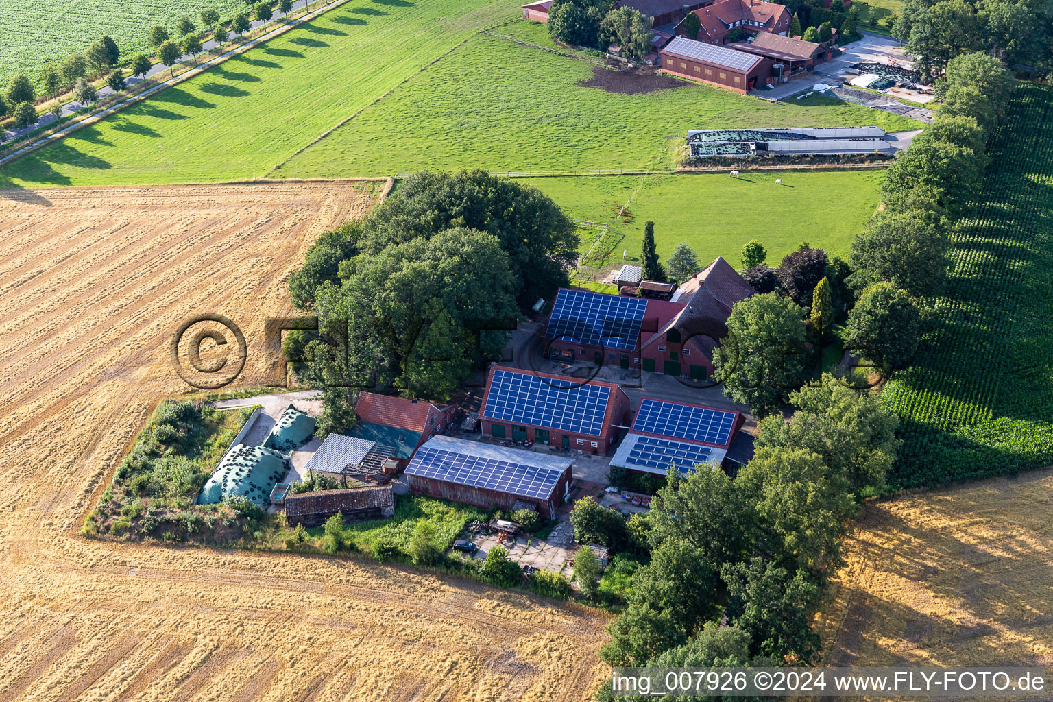 Vue aérienne de Gescher dans le département Rhénanie du Nord-Westphalie, Allemagne