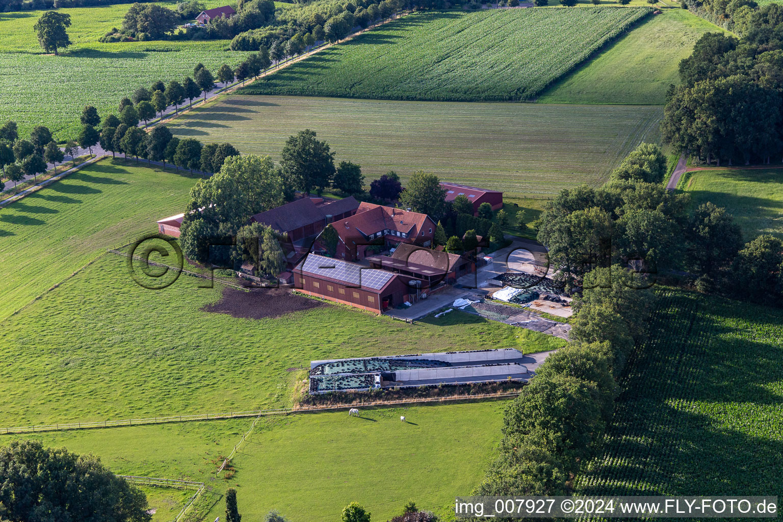 Photographie aérienne de Gescher dans le département Rhénanie du Nord-Westphalie, Allemagne