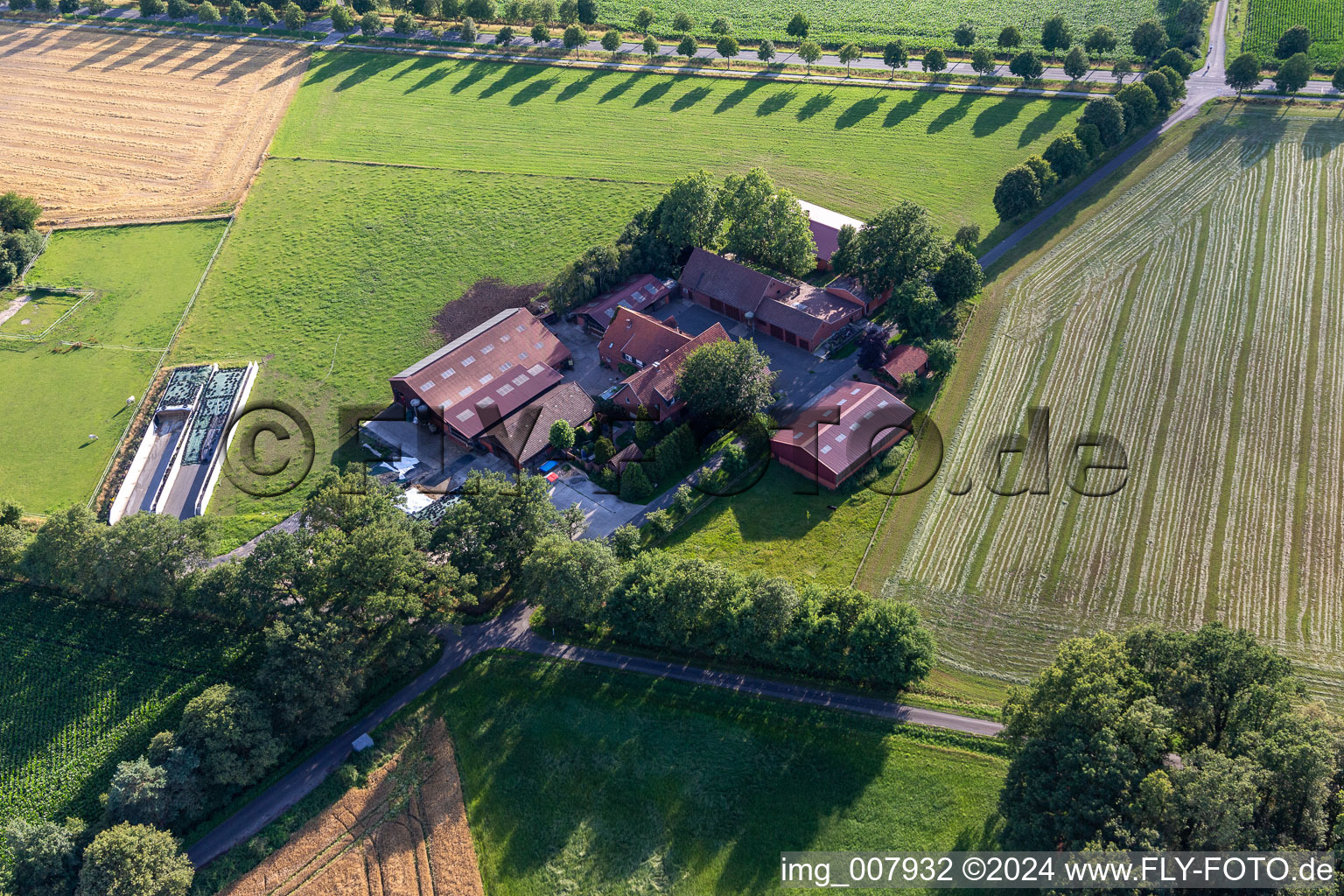 Gescher dans le département Rhénanie du Nord-Westphalie, Allemagne depuis l'avion