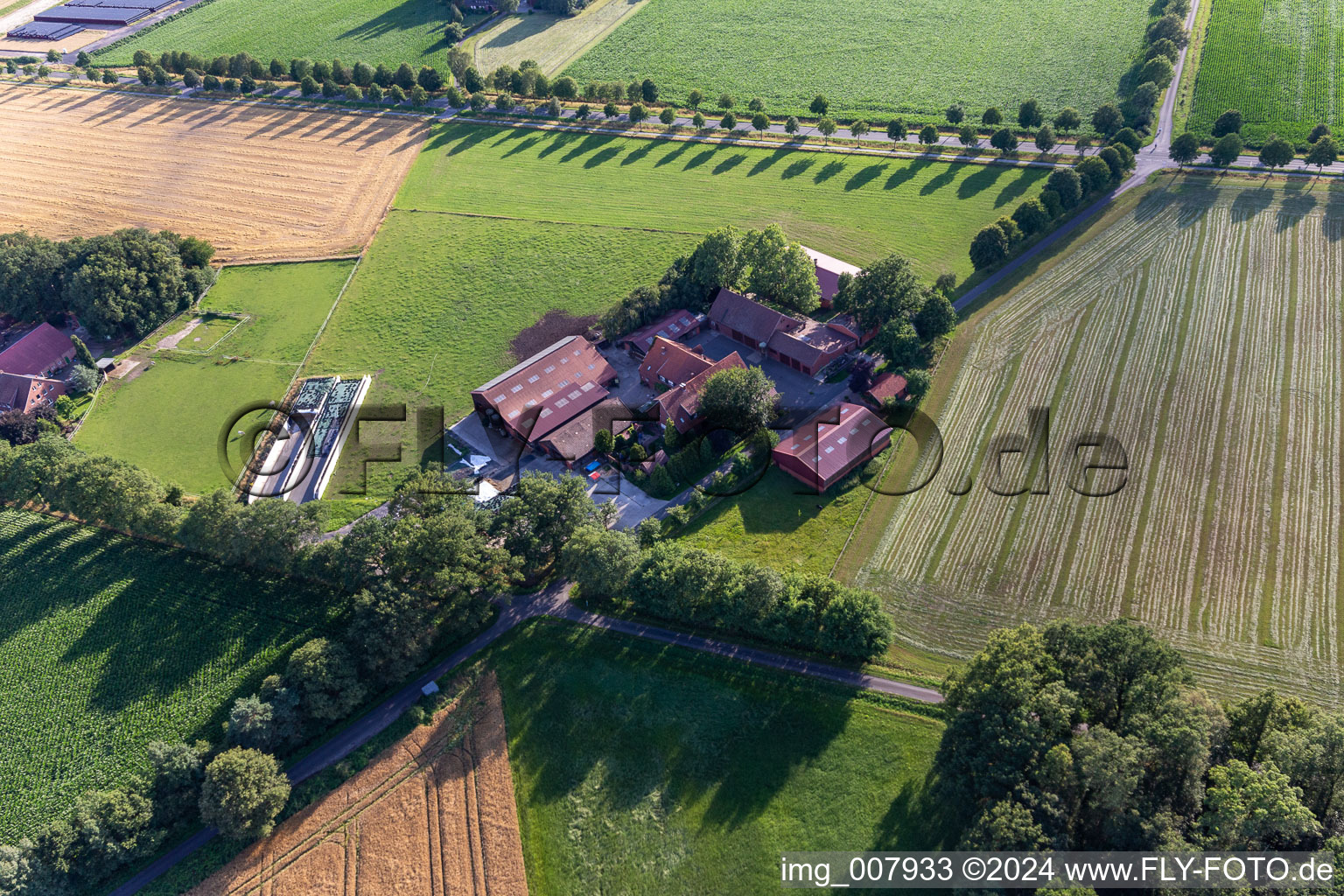 Vue d'oiseau de Gescher dans le département Rhénanie du Nord-Westphalie, Allemagne