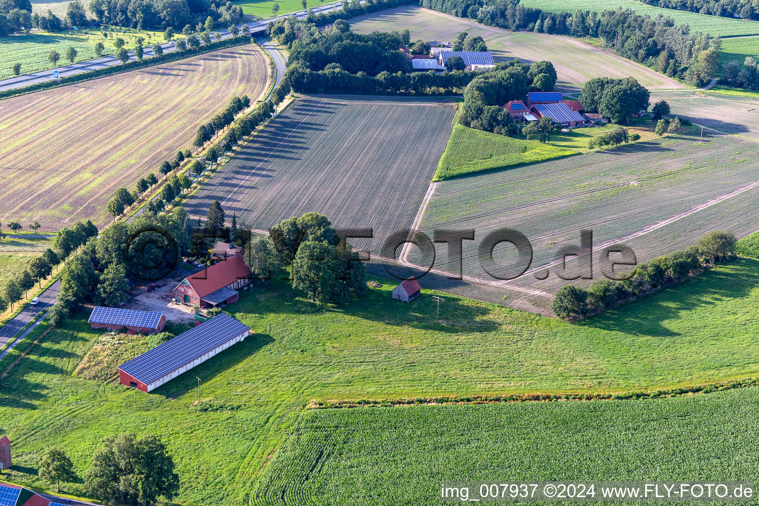 Gescher dans le département Rhénanie du Nord-Westphalie, Allemagne du point de vue du drone