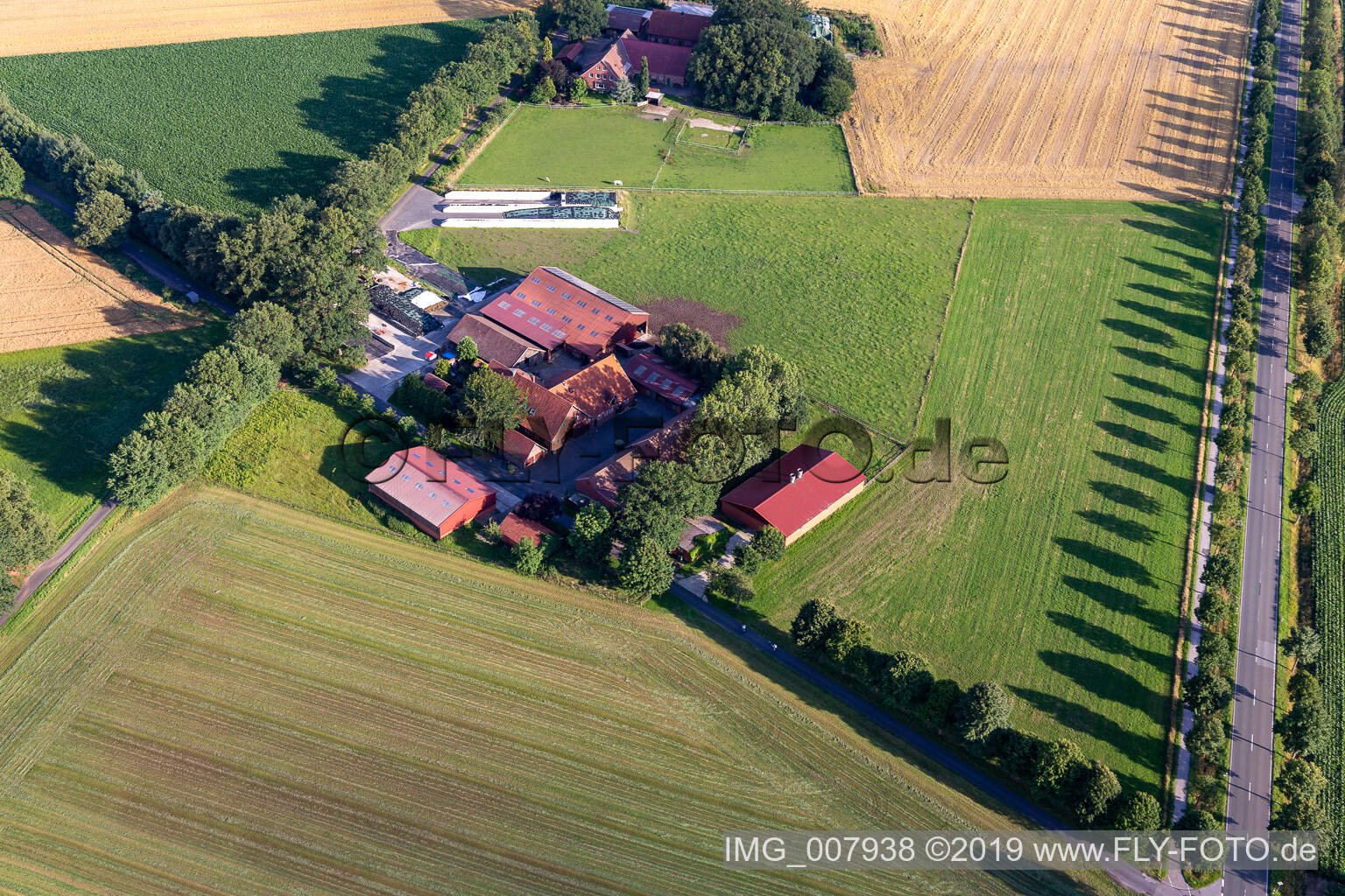Gescher dans le département Rhénanie du Nord-Westphalie, Allemagne d'un drone