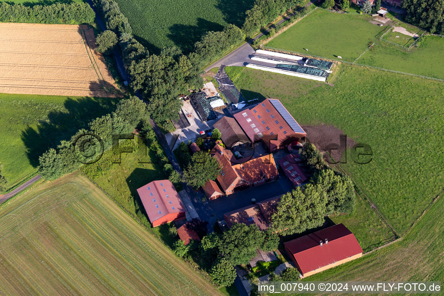 Vue aérienne de Gescher dans le département Rhénanie du Nord-Westphalie, Allemagne