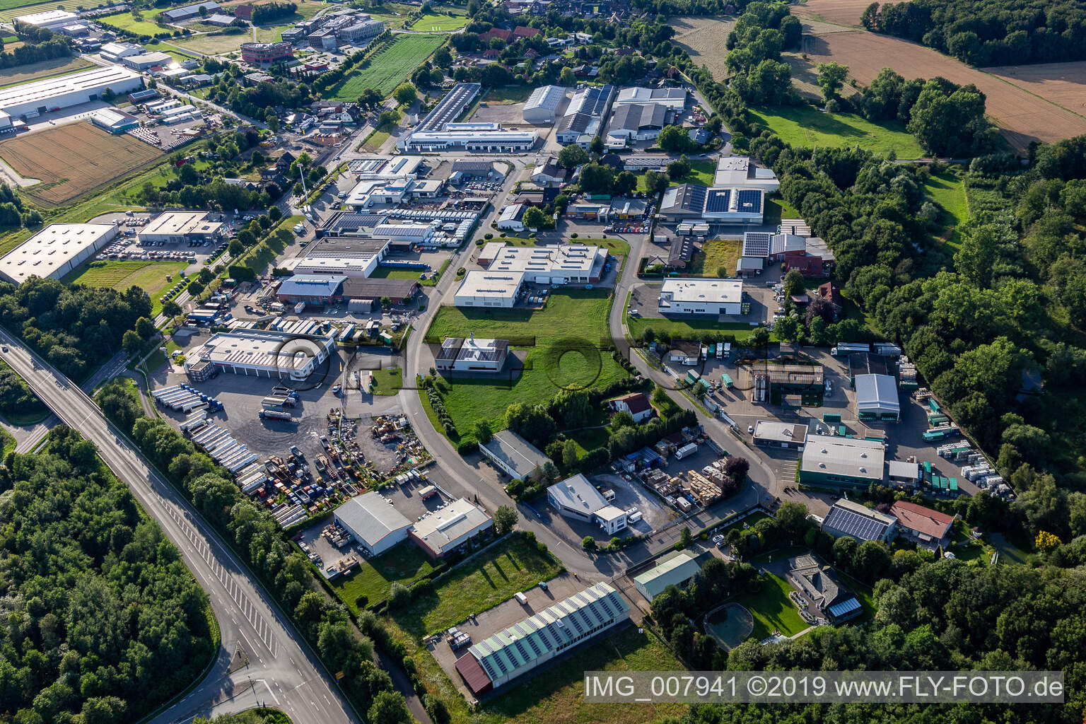 Photographie aérienne de Gescher dans le département Rhénanie du Nord-Westphalie, Allemagne