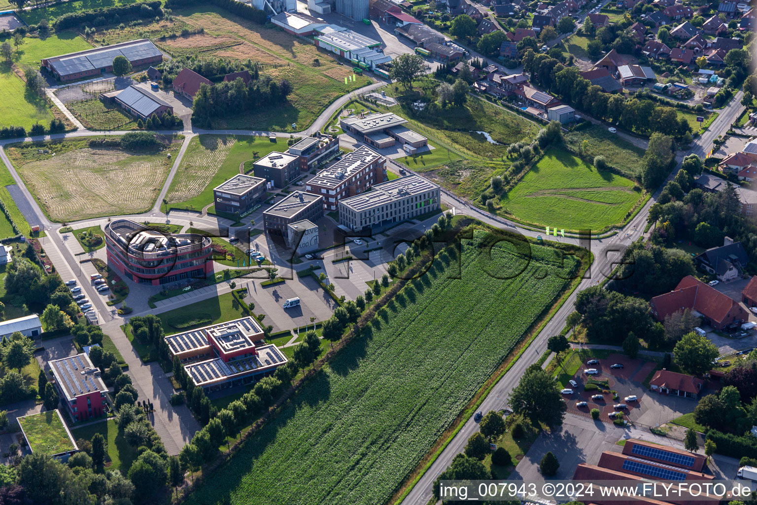 Vue aérienne de Développer le campus des Sciences de la Vie à Gescher dans le département Rhénanie du Nord-Westphalie, Allemagne