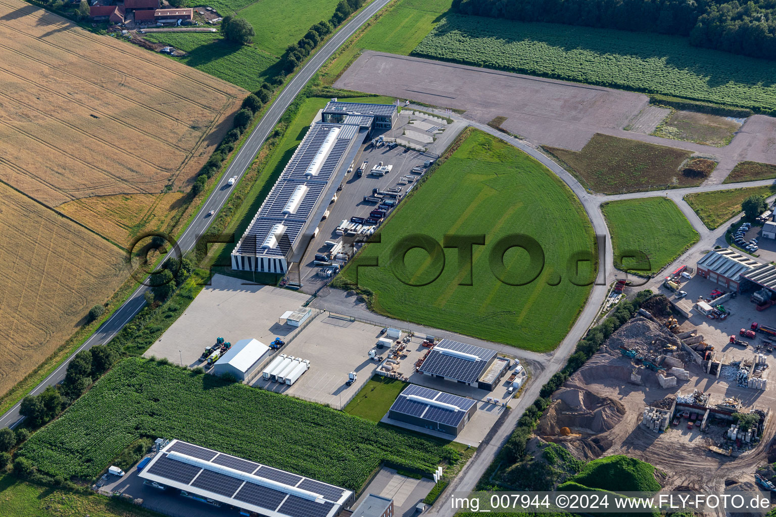 Vue aérienne de Technique de toiture Sicon à Gescher dans le département Rhénanie du Nord-Westphalie, Allemagne