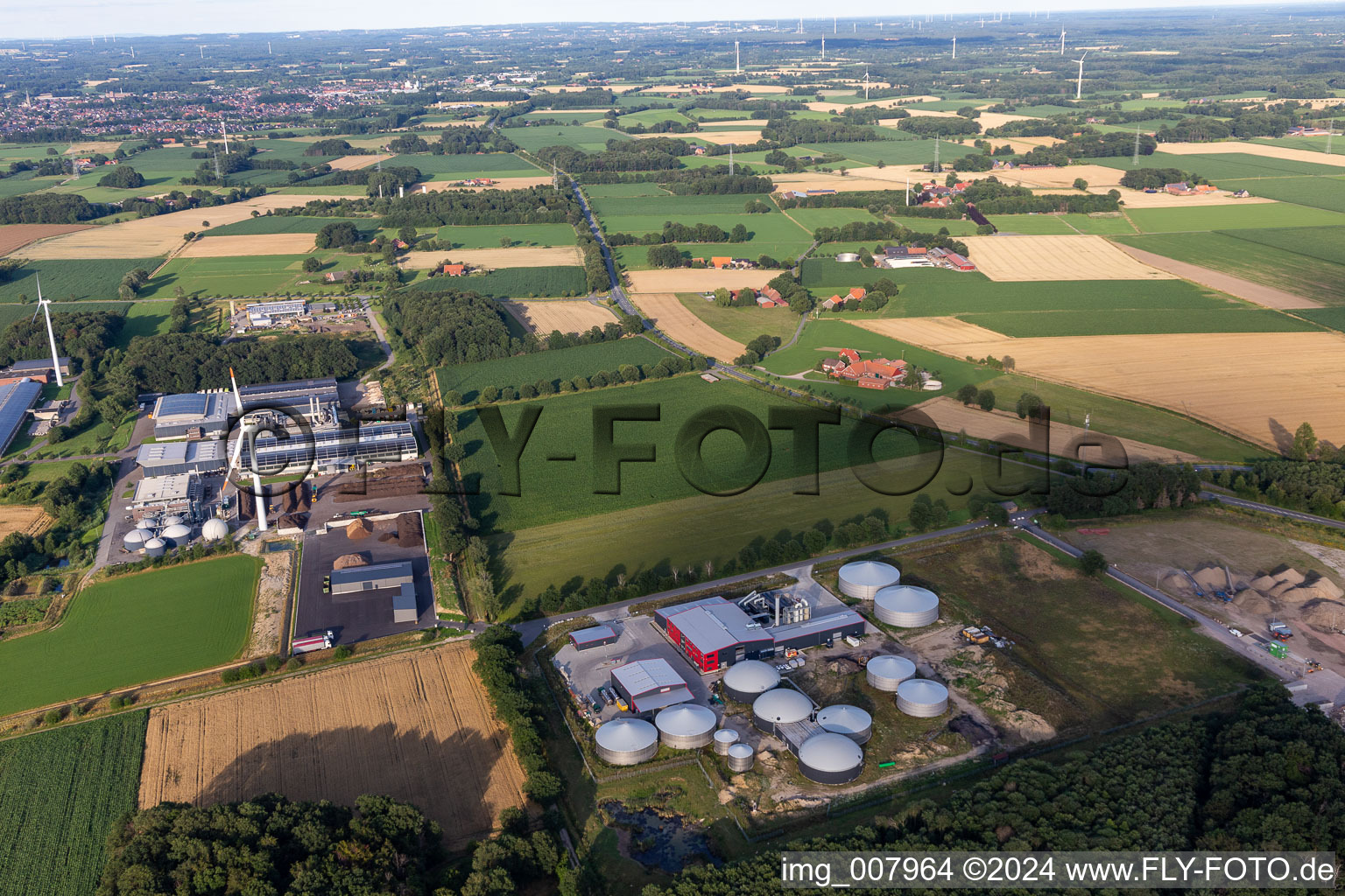 Vue aérienne de Matériaux naturels NDM à Velen dans le département Rhénanie du Nord-Westphalie, Allemagne