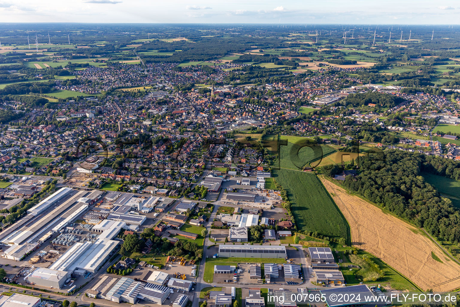 Vue aérienne de Stadtlohn dans le département Rhénanie du Nord-Westphalie, Allemagne