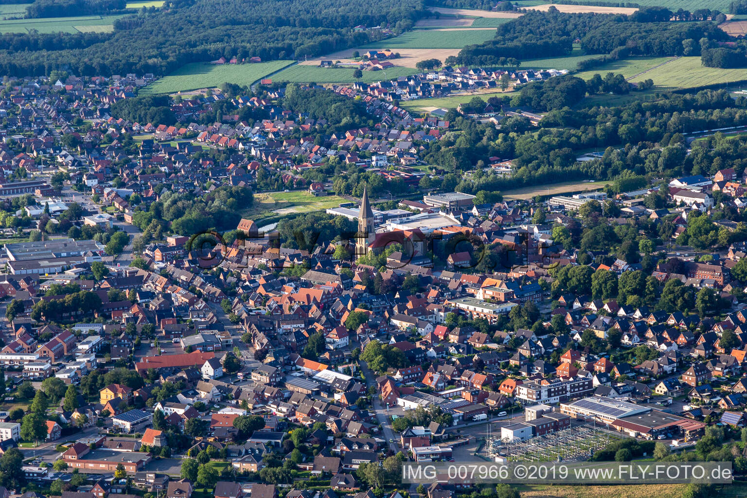 Vue aérienne de Stadtlohn dans le département Rhénanie du Nord-Westphalie, Allemagne