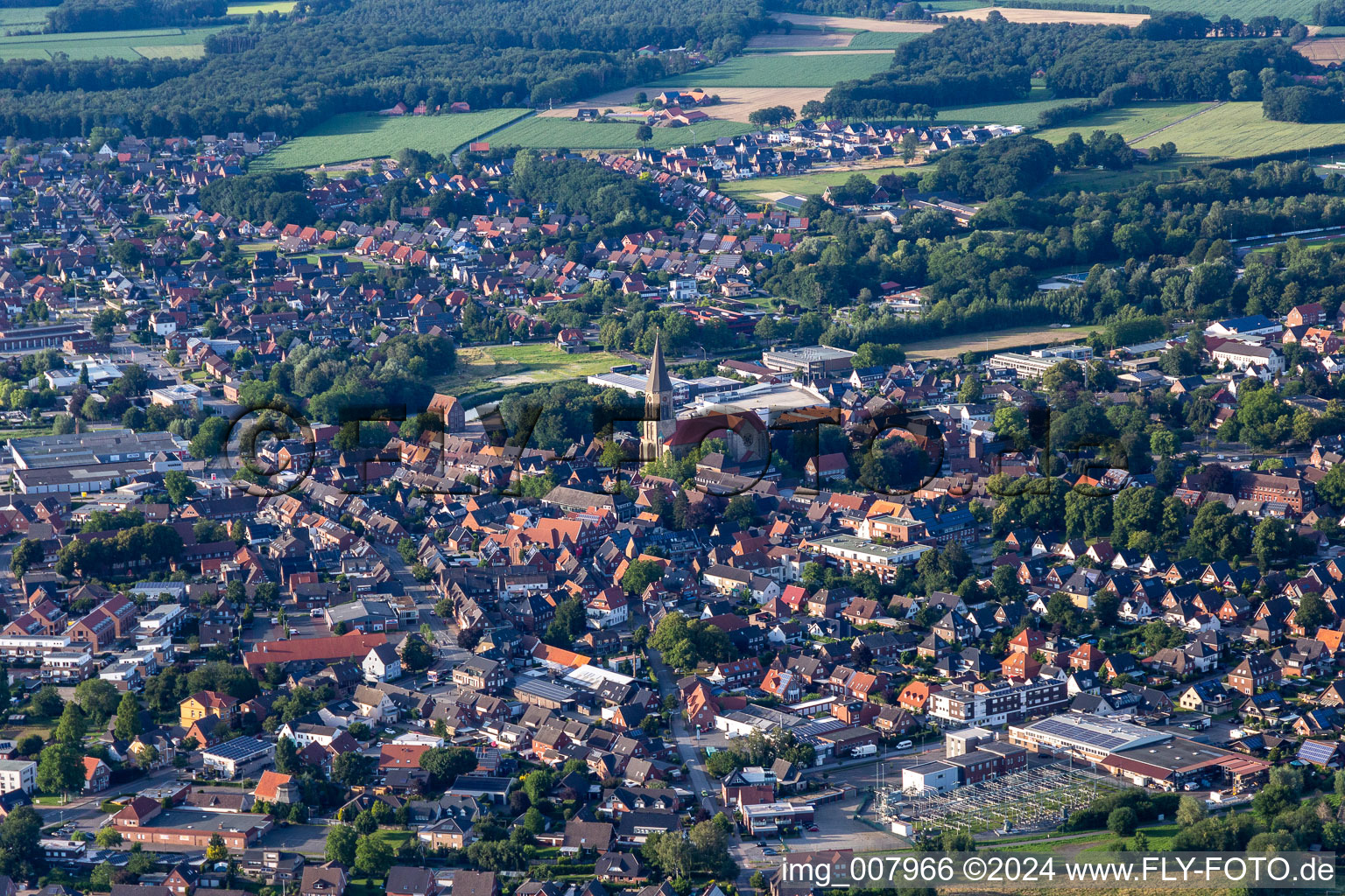 Vue aérienne de Stadtlohn dans le département Rhénanie du Nord-Westphalie, Allemagne