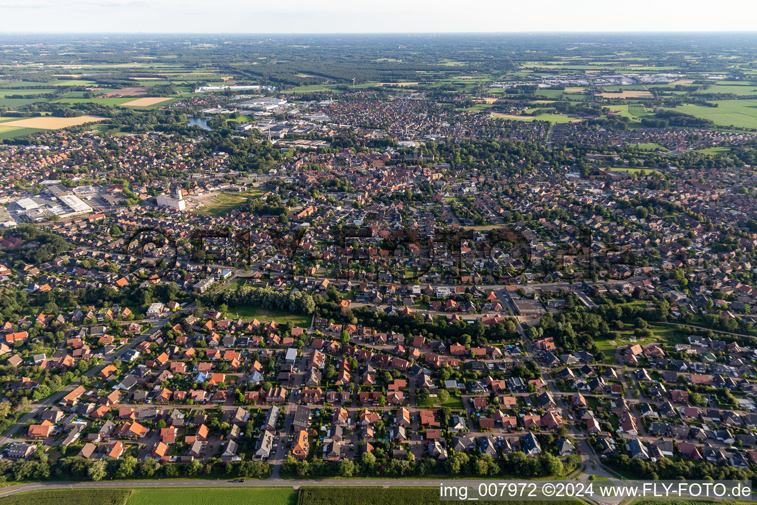 Vue aérienne de Vreden dans le département Rhénanie du Nord-Westphalie, Allemagne