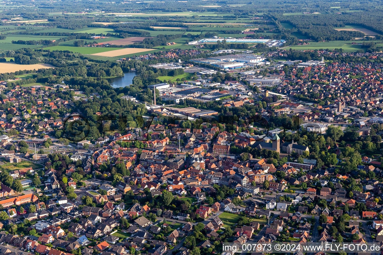 Vue aérienne de Vreden dans le département Rhénanie du Nord-Westphalie, Allemagne