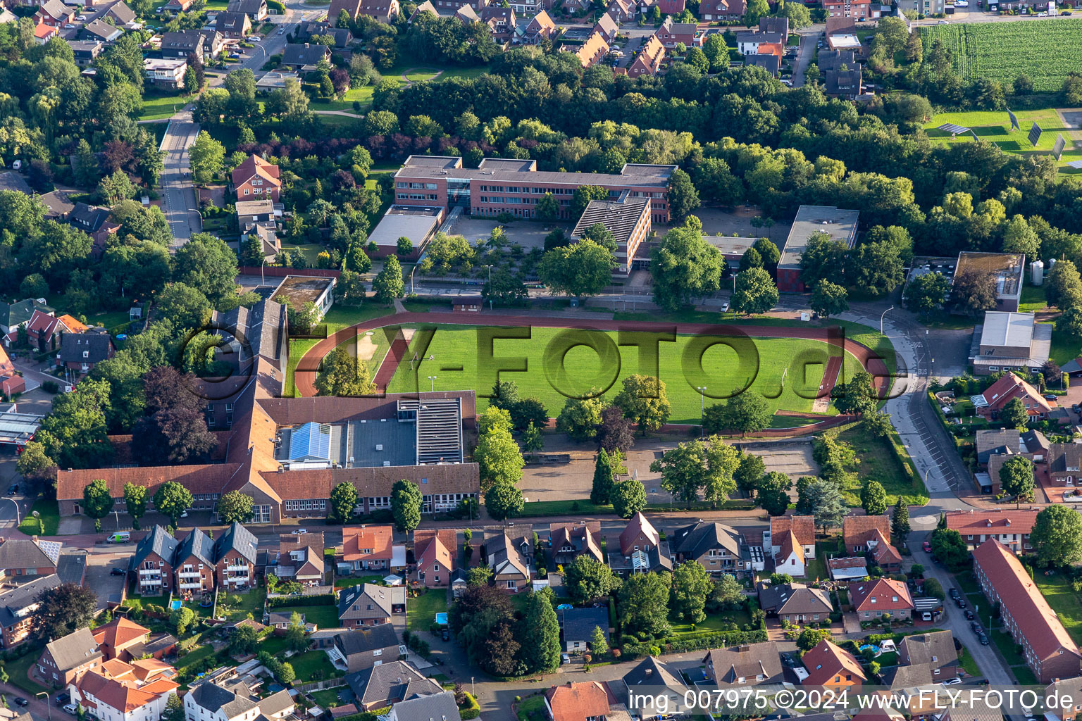 Vue aérienne de Stade Widukind à Vreden dans le département Rhénanie du Nord-Westphalie, Allemagne