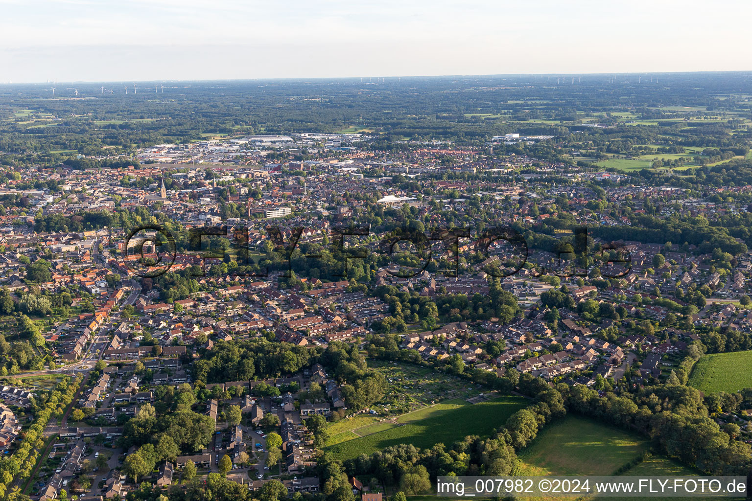 Vue aérienne de Winterswijk dans le département Gueldre, Pays-Bas