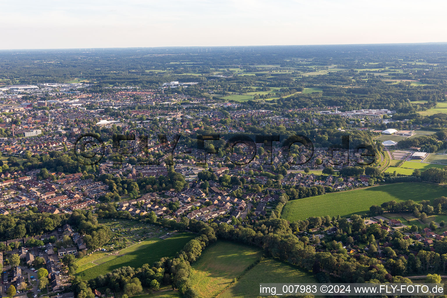 Vue aérienne de Winterswijk dans le département Gueldre, Pays-Bas