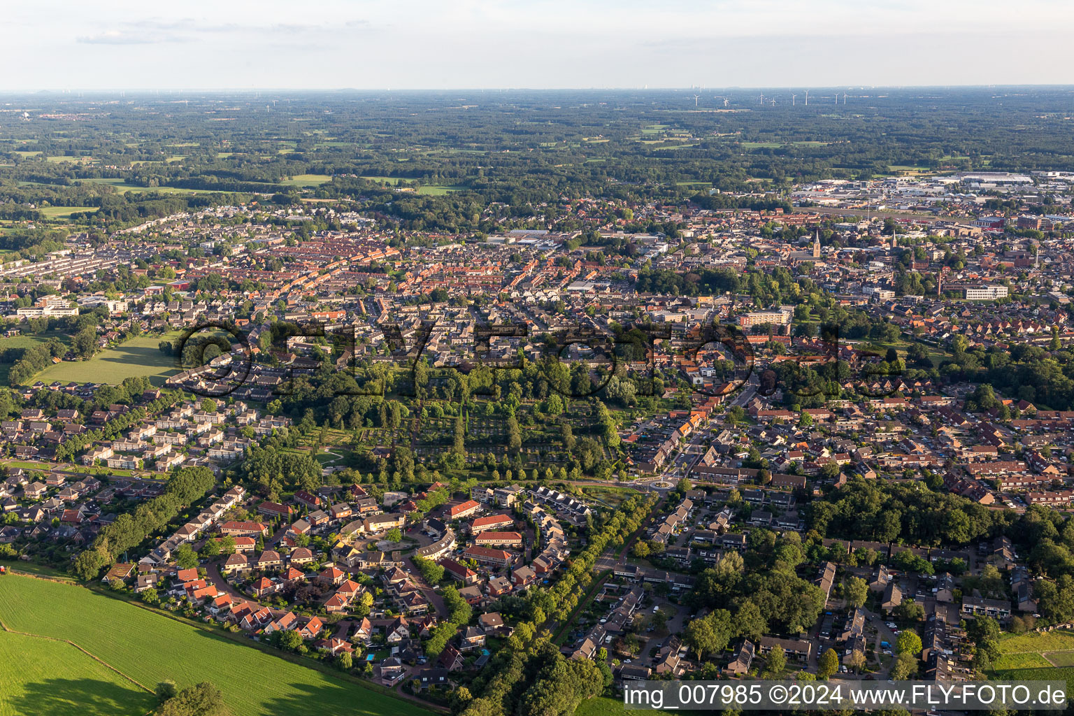 Vue oblique de Winterswijk dans le département Gueldre, Pays-Bas