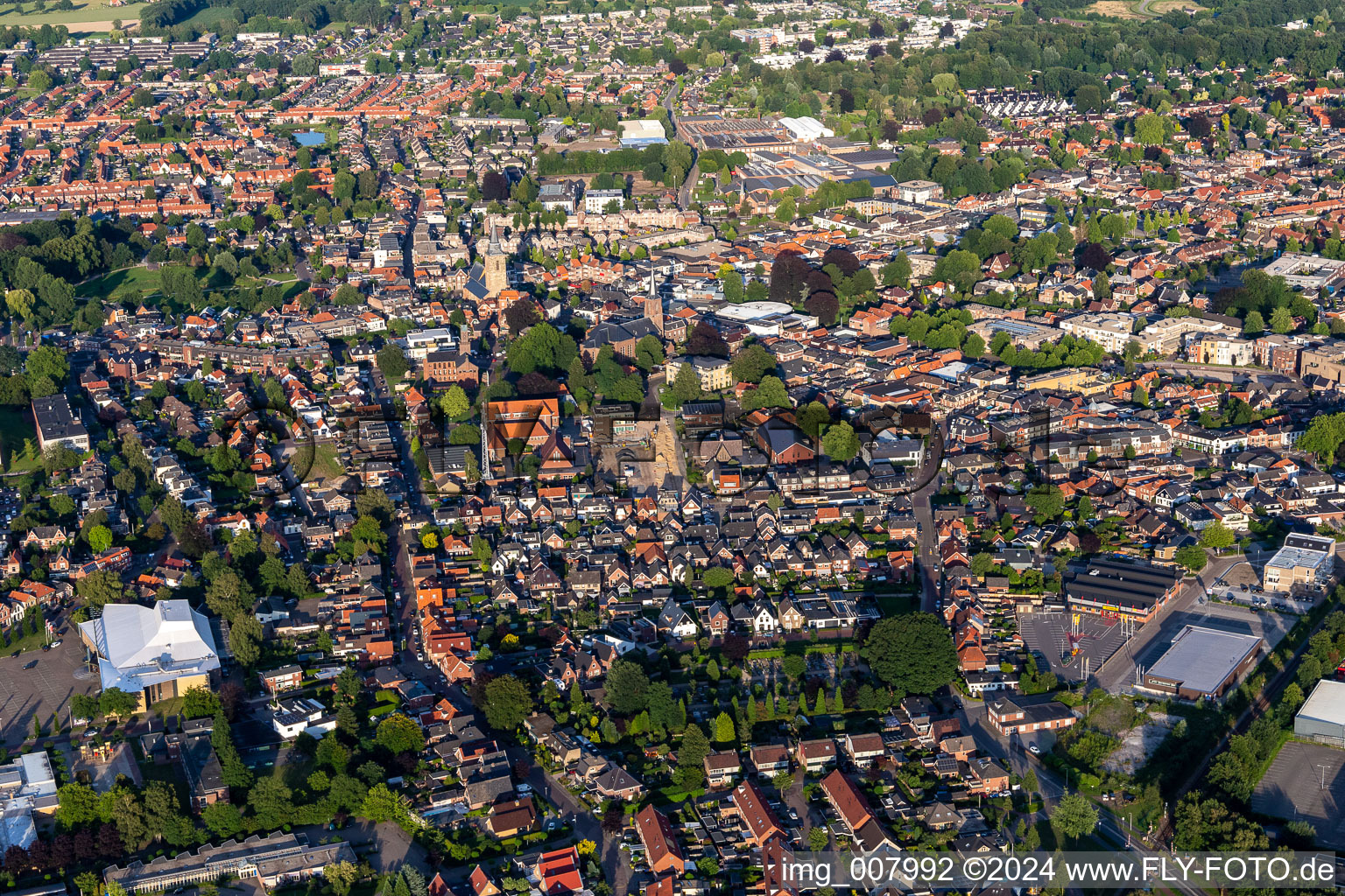 Vue d'oiseau de Winterswijk dans le département Gueldre, Pays-Bas