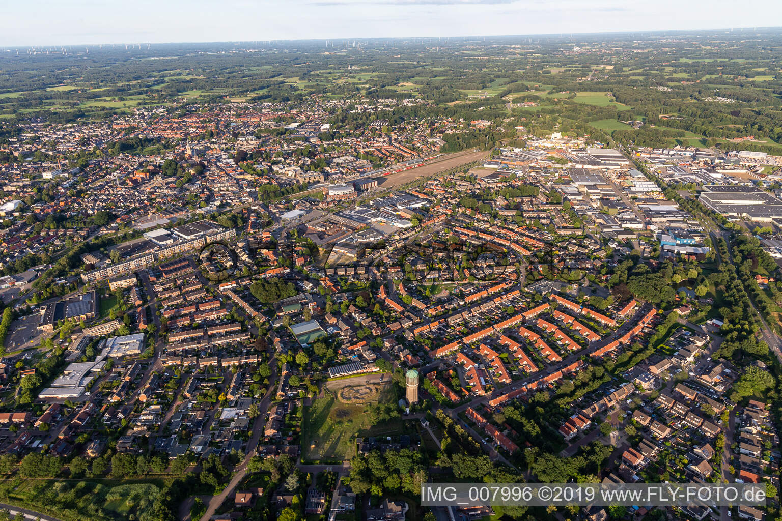 Winterswijk dans le département Gueldre, Pays-Bas vue du ciel