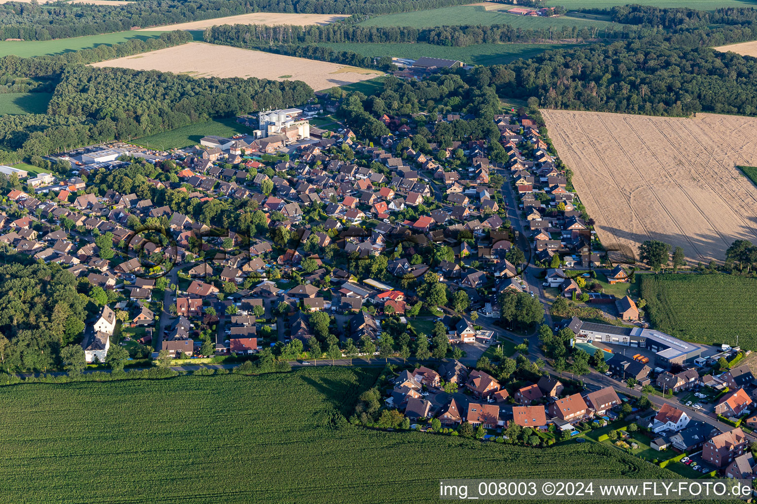 Vue aérienne de Quartier Barlo in Bocholt dans le département Rhénanie du Nord-Westphalie, Allemagne