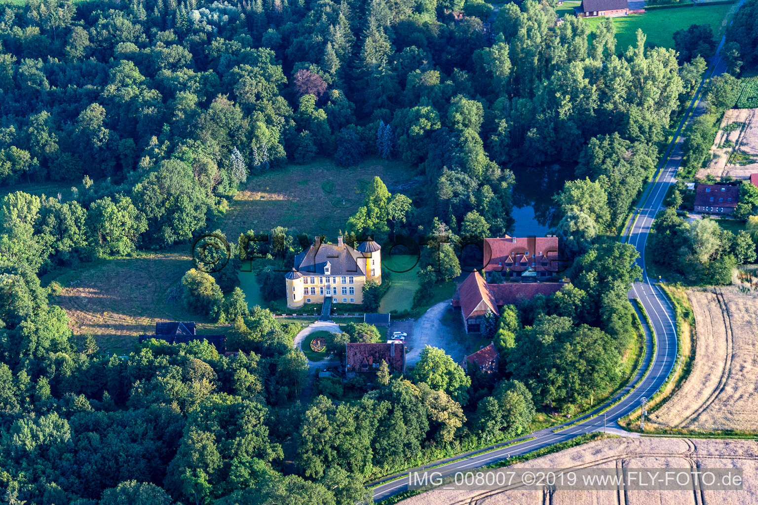Photographie aérienne de Hôtel Château de Diepenbrock à Bocholt dans le département Rhénanie du Nord-Westphalie, Allemagne